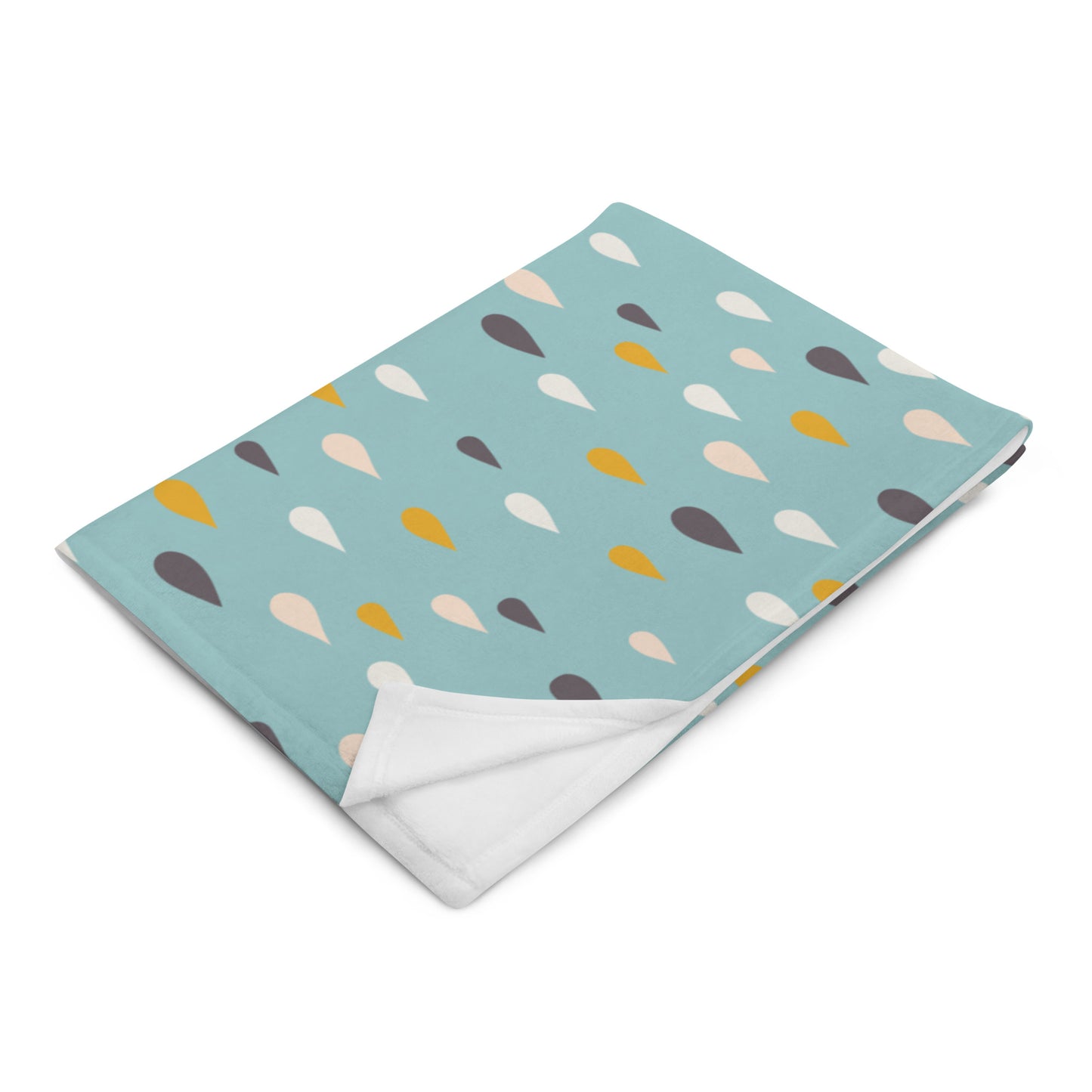 Droplets Blue Throw Blanket